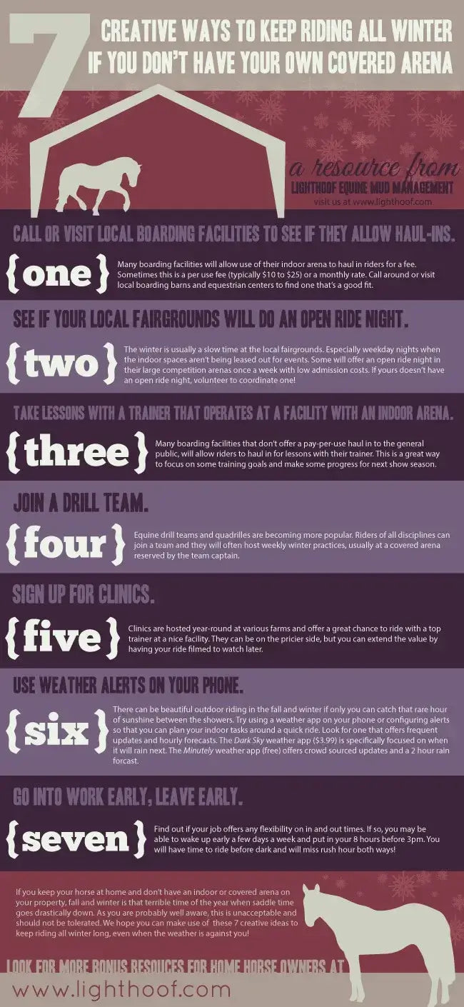 Creative Ways to Keep Riding All Winter if You Don't have an Indoor Arena