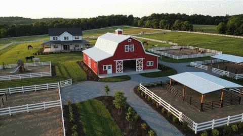 A well-designed horse farm
